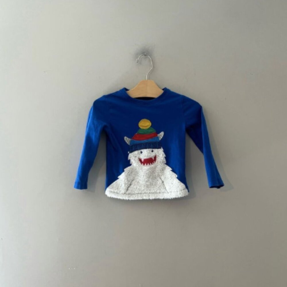 $16 ADD ON Mini Boden Christmas holiday tee shirt snowman Zara Hanna Andersson